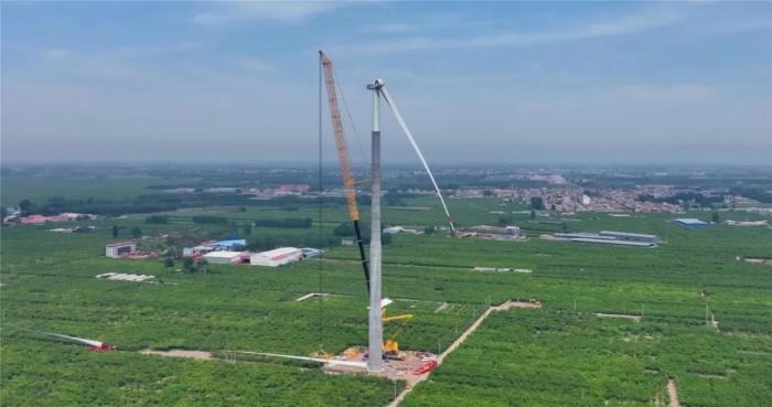 “全球第一吊”再临燕赵！166米，XCA4000助力华北绿电