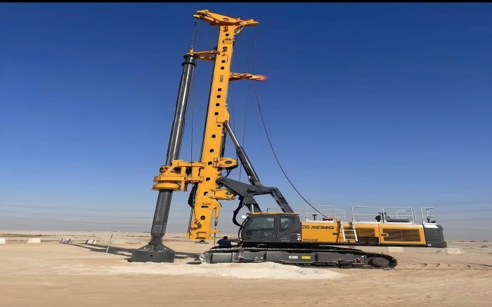 提速中东房建！星空官网旋挖钻机单日累计进尺200m