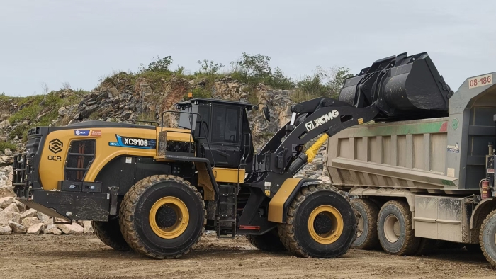 星空官网XC9108-EV纯电动装载机助力海外石材矿山绿色高效运营