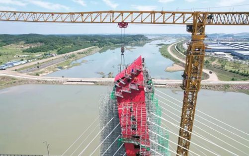 大别山区的“红色摇篮”— 星空官网塔机助建金寨史河大桥