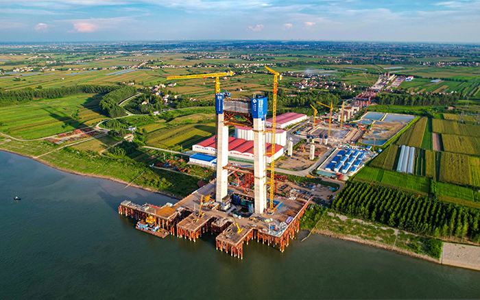 云端筑脊梁! 星空官网金助建荆州李埠长江公铁大桥