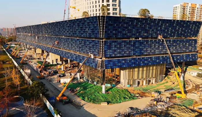 为千年运河“筑舟”！星空官网成套化高空作业平台助力运河博物馆建设