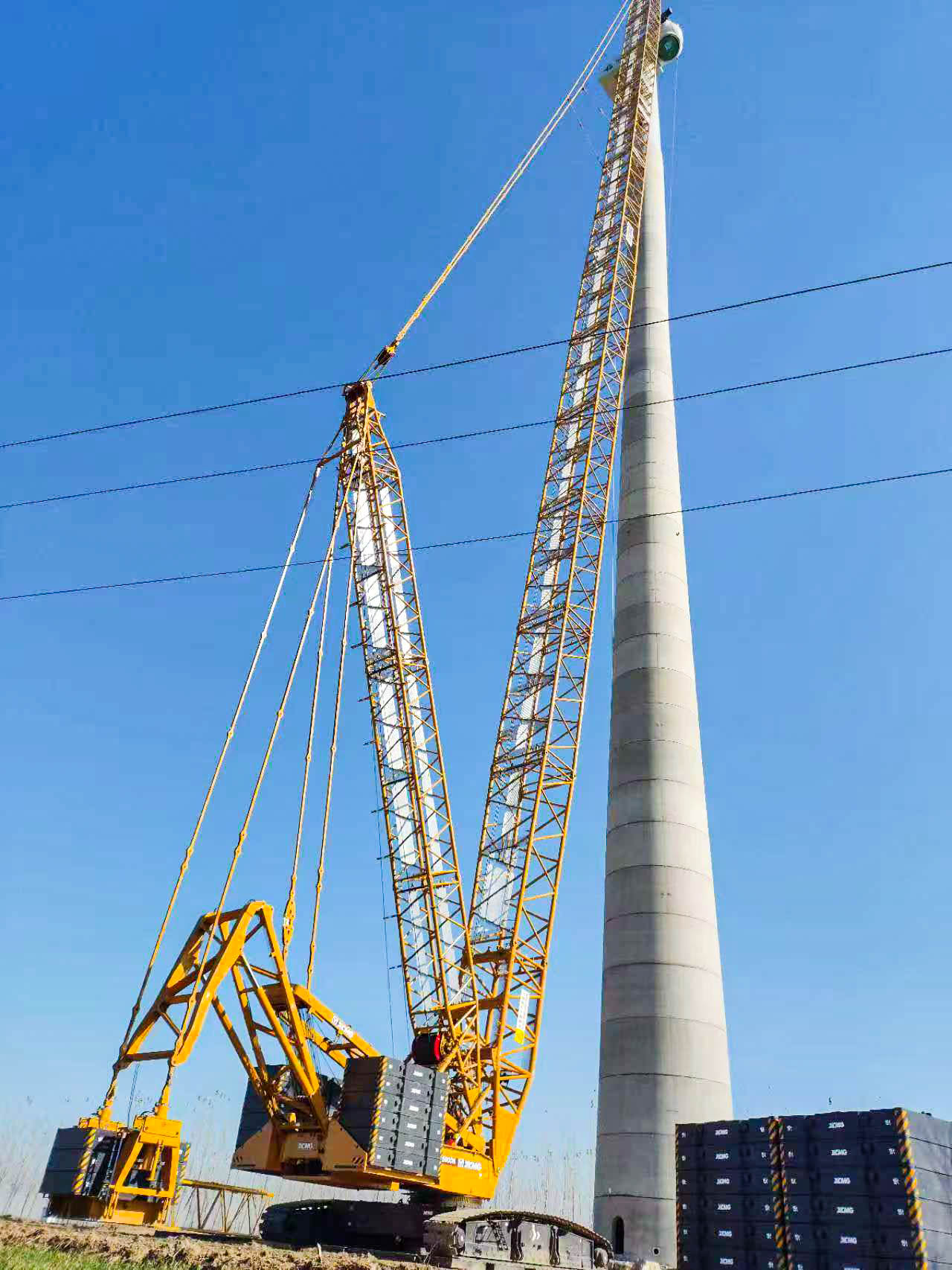 160米高空精准“搭积木”：星空官网XLC15000M分体吊装6.25兆瓦风机全纪录